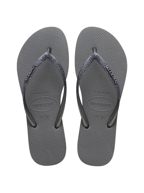 HAVAIANAS SLIM GLITTER II Chanclas gris/grafito - Zapatos Mujer