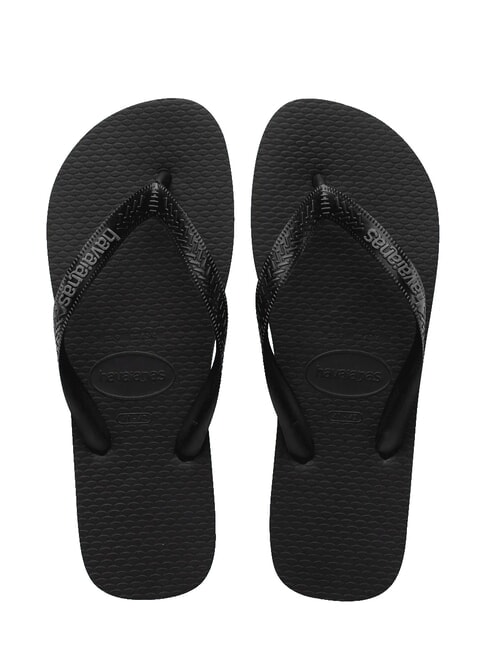 HAVAIANAS TOP RUBBER LOGO FILETE Chanclas NEGRO - Zapatos Hombre