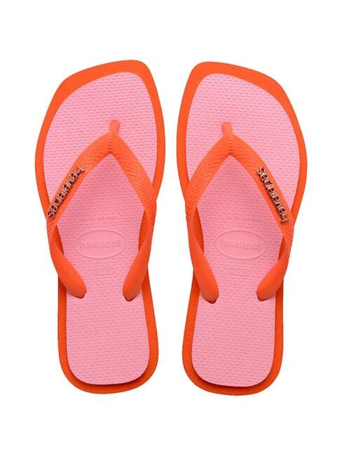 HAVAIANAS TOP SQUARE FUSION Chanclas naranja atardecer - Zapatos Mujer