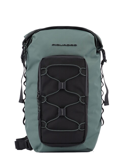 PIQUADRO MICK Mochila de un solo hombro verde negro - Mochilas para portátil