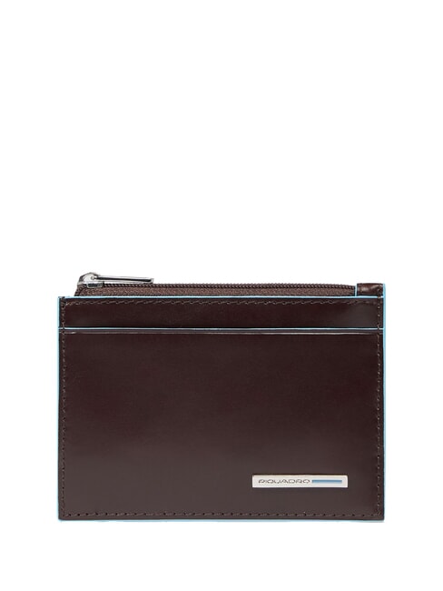 PIQUADRO BLUE SQUARE Bolsa de cuero para llaves CAOBA - Llaveros