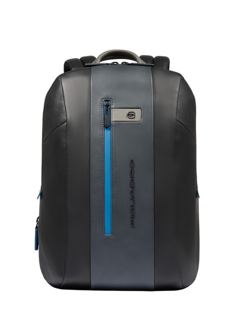 PIQUADRO URBAN Mochila de cuero para portátil de 15,6" gris negro - Mochilas para portátil