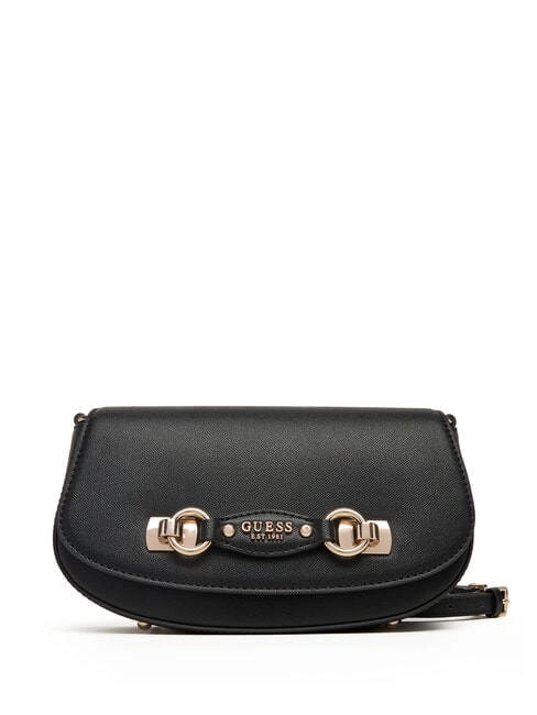 GUESS MIMINA Bolso de hombro con solapa NEGRO - Bolsos Mujer