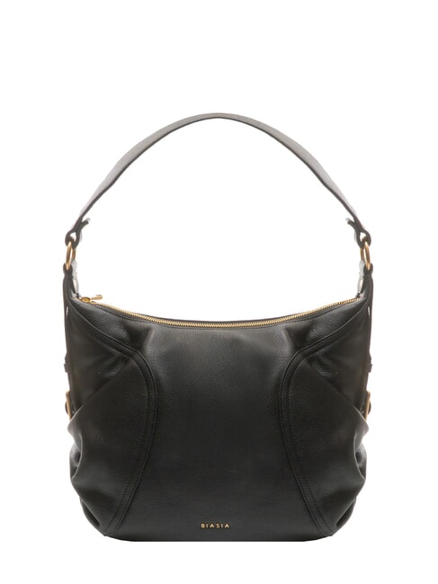 BIASIA WEAVE Bolso hobo de cuero negro - Bolsos Mujer