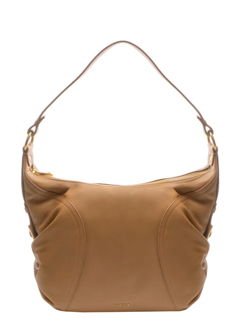 BIASIA WEAVE Bolso hobo de cuero camello - Bolsos Mujer
