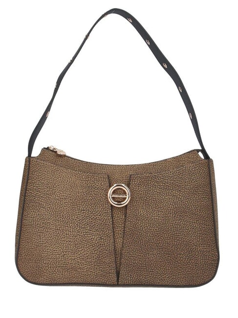 BORBONESE TULIP Bolso de hombro op natural / negro - Bolsos Mujer