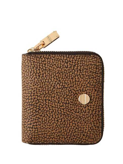 BORBONESE VITE COATED OP Cartera con cremallera op natural / negro - Carteras Mujer
