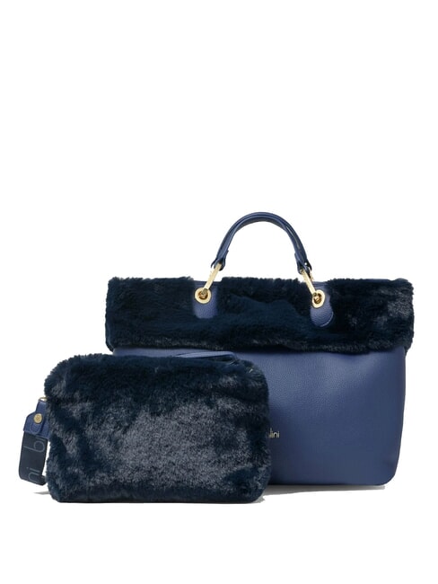 BRACCIALINI BETH FUR Bolso de mano con clutch azul - Bolsos Mujer