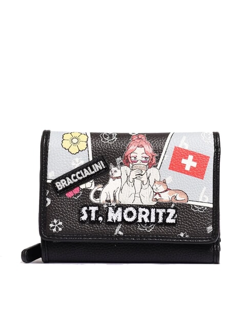 BRACCIALINI CARTOLINE Cartera mediana St.Moritz multi - Carteras Mujer