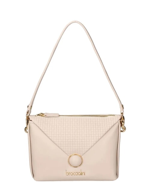 BRACCIALINI NAOMI Bolso de hombro de piel beige - Bolsos Mujer
