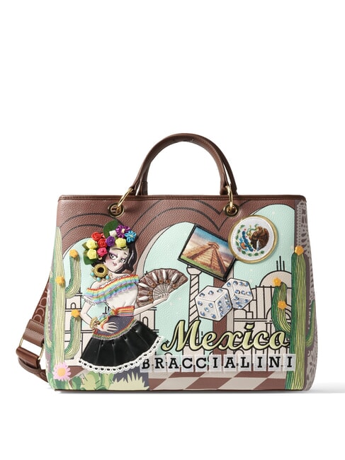 BRACCIALINI CARTOLINE MÉXICO Bolso con bandolera multi - Bolsos Mujer