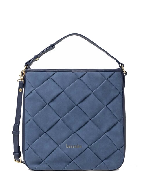 BRACCIALINI ICONS Bolso de hombro tipo hobo con correa para el hombro azul - Bolsos Mujer