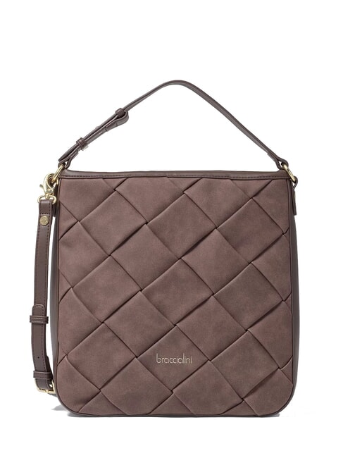 BRACCIALINI ICONS Bolso de hombro tipo hobo con correa para el hombro marrón - Bolsos Mujer