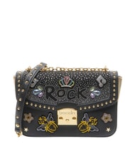 BRACCIALINI ROCK Bolso convertible con solapa negro - Bolsos Mujer - 1