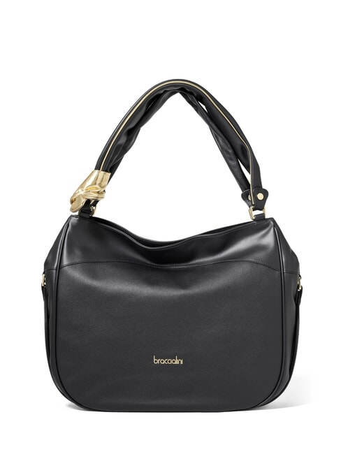 BRACCIALINI GRETA Bolso de hombro de piel negro - Bolsos Mujer