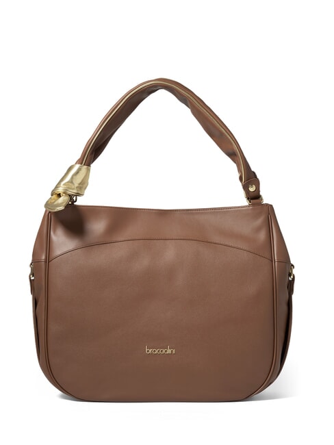 BRACCIALINI GRETA Bolso de hombro de piel marrón - Bolsos Mujer