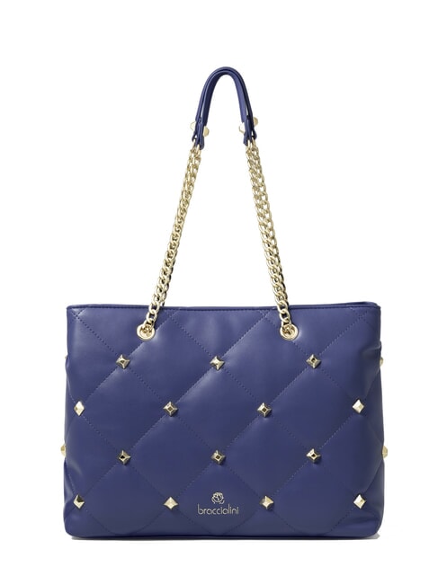 BRACCIALINI QUILT Bolso de hombro con asas de cadena azul - Bolsos Mujer
