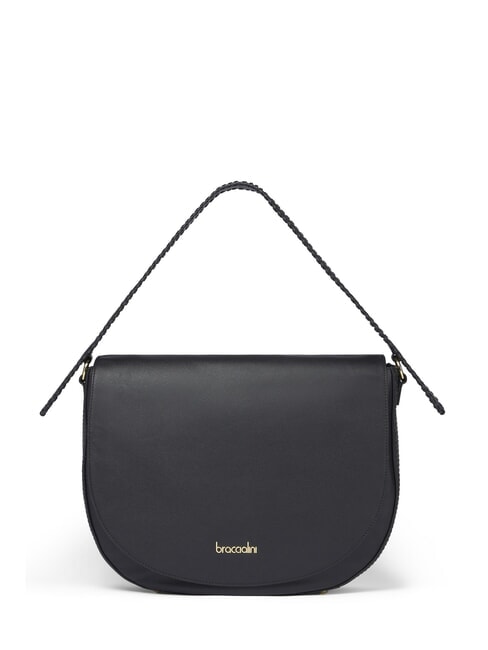 BRACCIALINI NAOMI Bolso de hombro de piel negro - Bolsos Mujer
