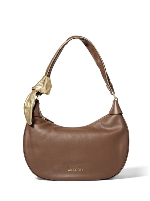 BRACCIALINI GRETA Bolso de hombro de piel marrón - Bolsos Mujer
