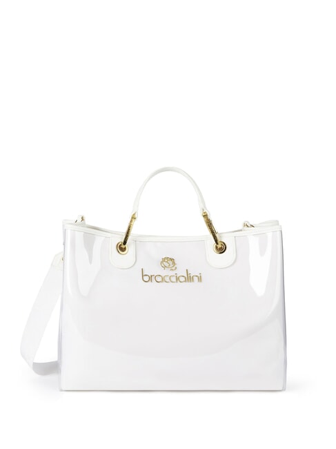 BRACCIALINI BETH JELLY Bolso brillante con bolsa blanco - Bolsos Mujer