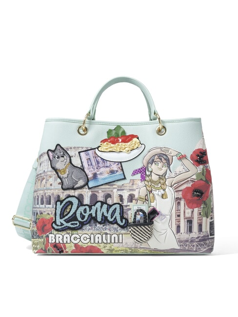 BRACCIALINI CARTOLINE Bolso ROMA con bandolera multi - Bolsos Mujer