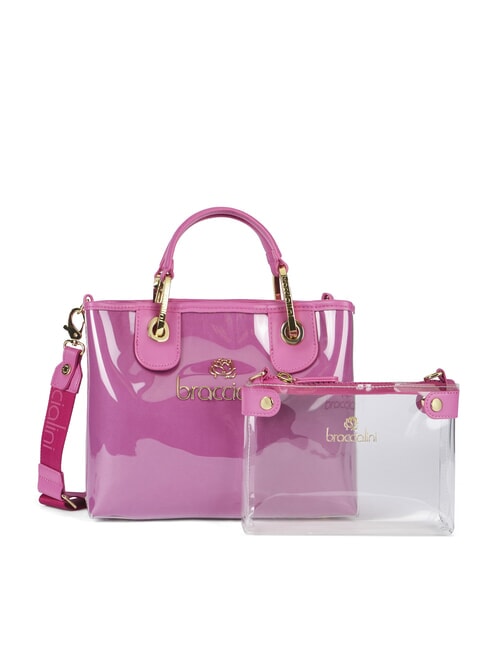 BRACCIALINI BETH JELLY Bolso pequeño y brillante con bolsa fucsia - Bolsos Mujer