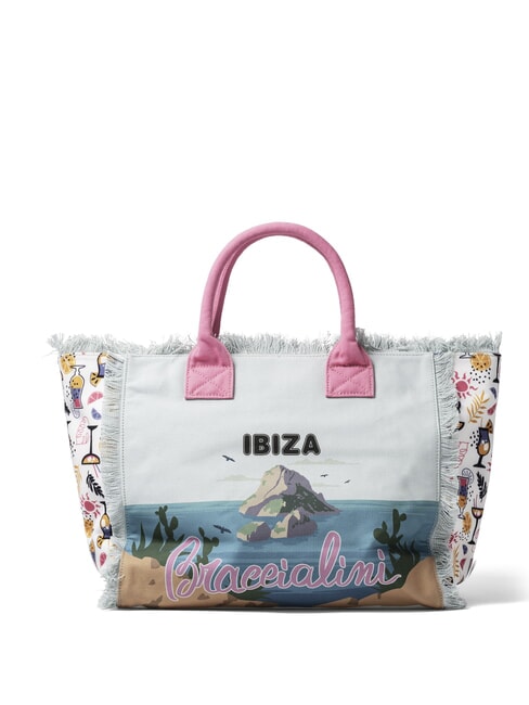 BRACCIALINI SUMMER Bolsa de lona con estampado Ibiza - Bolsos Mujer