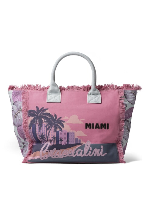 BRACCIALINI SUMMER Bolsa de lona con estampado Miami - Bolsos Mujer