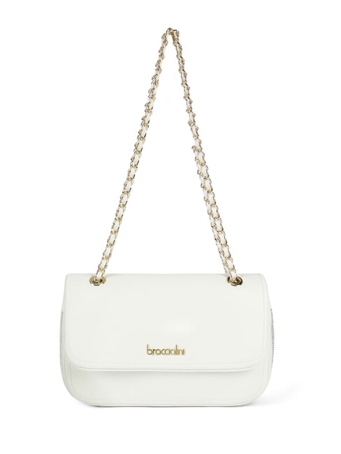 BRACCIALINI KIM Bolso convertible con malla metálica blanco - Bolsos Mujer