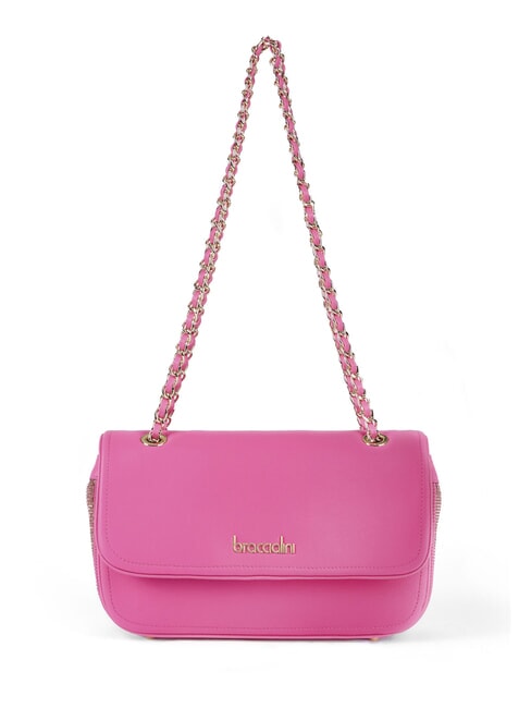 BRACCIALINI KIM Bolso convertible con malla metálica fucsia - Bolsos Mujer