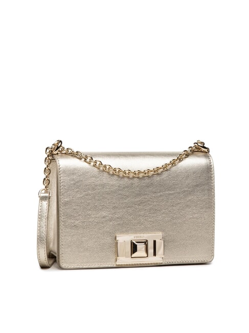FURLA MIMI" Bolso de hombro convertible color platino - Bolsos Mujer
