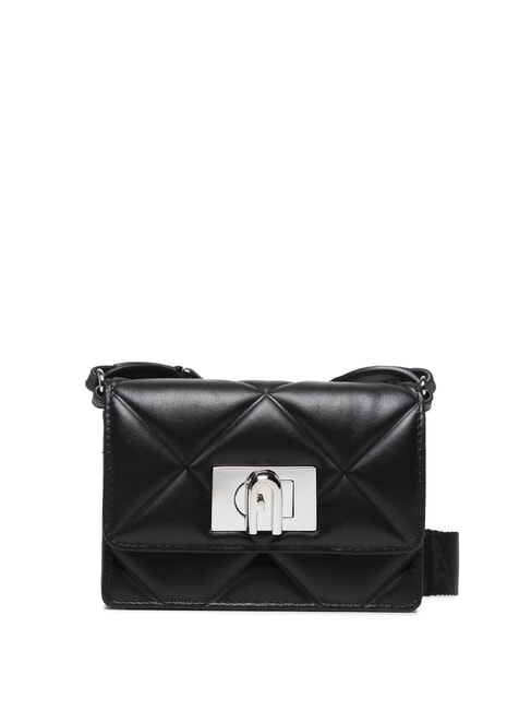 FURLA 1927 Bolso mini de piel acolchado negro - Bolsos Mujer