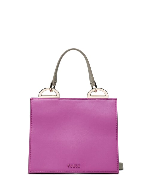 FURLA LINEA FUTURA Mini bolso de piel con bandolera violeta+malvavisco+greige+mármol c - Bolsos Mujer