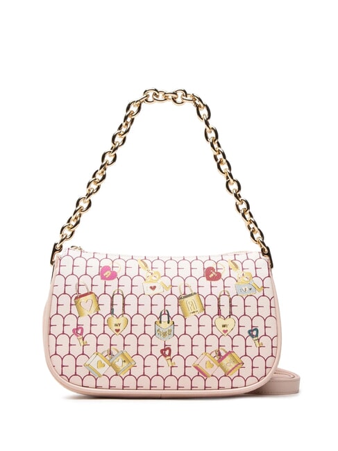 FURLA MOON Bolso bandolera pequeño de piel tonos de bon bon - Bolsos Mujer