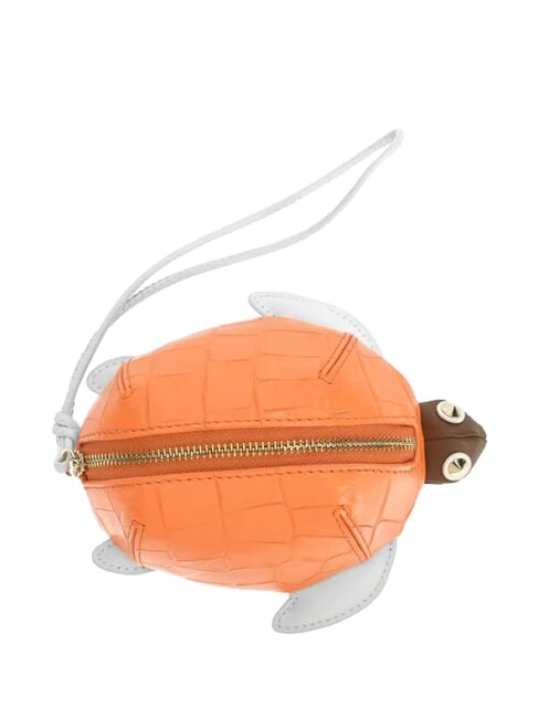 FURLA ALLEGRA Monedero de tortuga con cordón naranja fluorescente + polvos de talco + polvos de coñac - Carteras Mujer