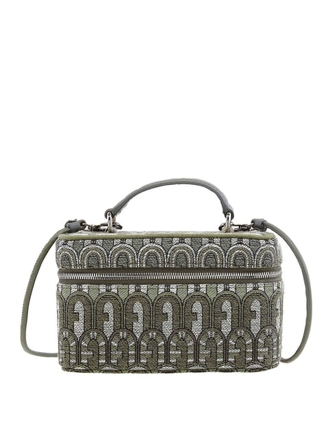 FURLA OPPORTUNITY Bolso de mano de tejido jacquard tonos de cactus - Bolsos Mujer