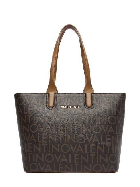 MARIO VALENTINO REGINA RE Bolso de hombro con logo integral oscuro/natural - Bolsos Mujer