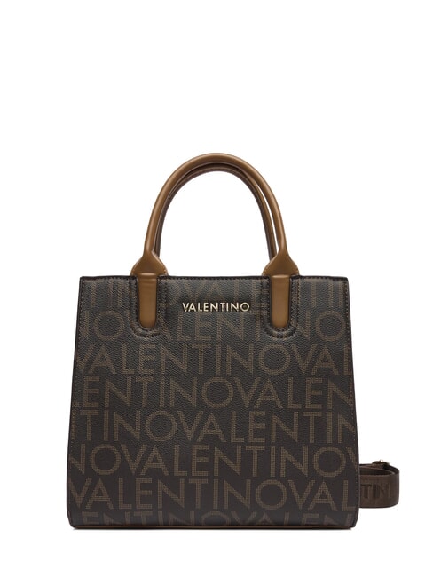 MARIO VALENTINO REGINA RE Bolso de mano con estampado de logotipo por toda la superficie oscuro/natural - Bolsos Mujer