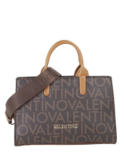 MARIO VALENTINO REGINA RE Bolso de mano con logotipo integral y correa para el hombro. oscuro/natural - Bolsos Mujer