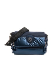 BLAUER PADDED NYLON Bolso de hombro mullido con logotipo de diamantes de imitación - Bolsos Mujer