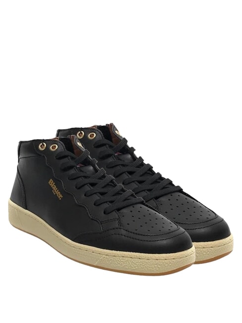 BLAUER MURRAY Zapatillas de cuero NEGRO - Zapatos Hombre