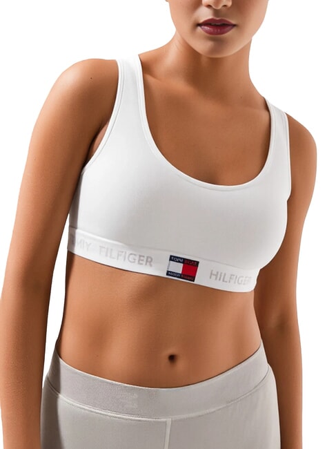 TOMMY HILFIGER TH Bralette sin relleno blanco - Ropa interior femenina