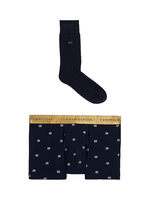 TOMMY HILFIGER TH Kit: Calzoncillos + Calcetines bandera de contorno/cielo desértico - Calzoncillos de hombre