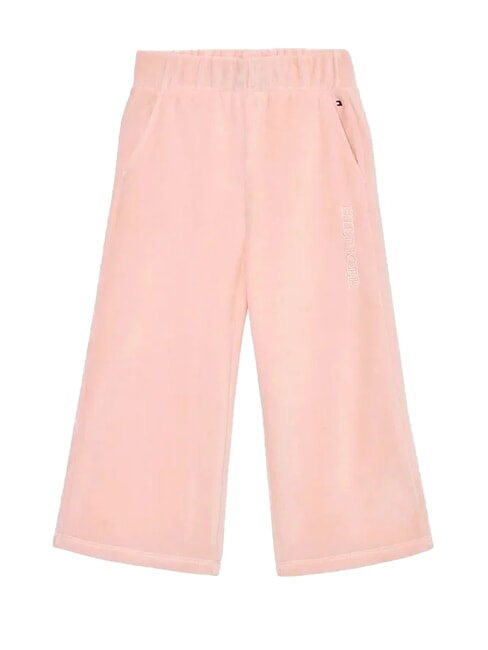 TOMMY HILFIGER TH KIDS Pantalones anchos de chenilla cristal rosa - pantalones para niños