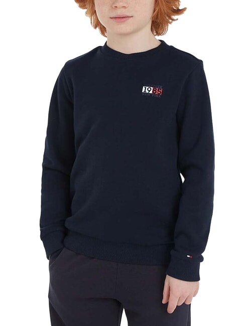 TOMMY HILFIGER TH KIDS Sudadera de cuello redondo con escudo del logotipo cielo del desierto - Sudadera Bebé