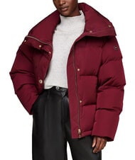 TOMMY HILFIGER TH Chaqueta de plumas de cuello alto y corte extragrande - Chaquetas de plumas de mujer