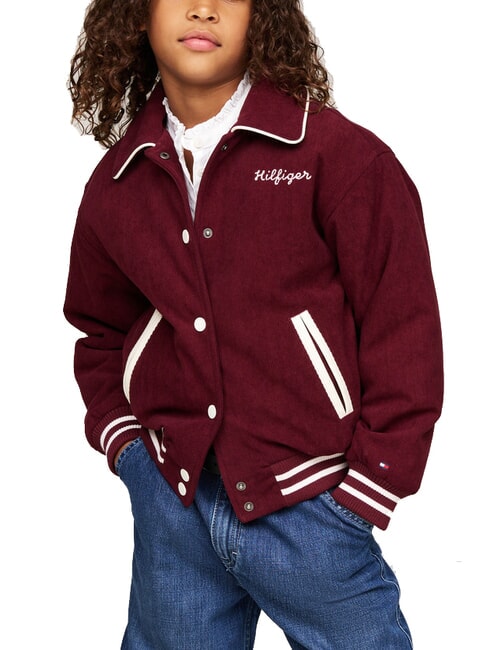 TOMMY HILFIGER TH KIDS Chaqueta bomber acanalada rojo intenso - Chaquetas de bebé