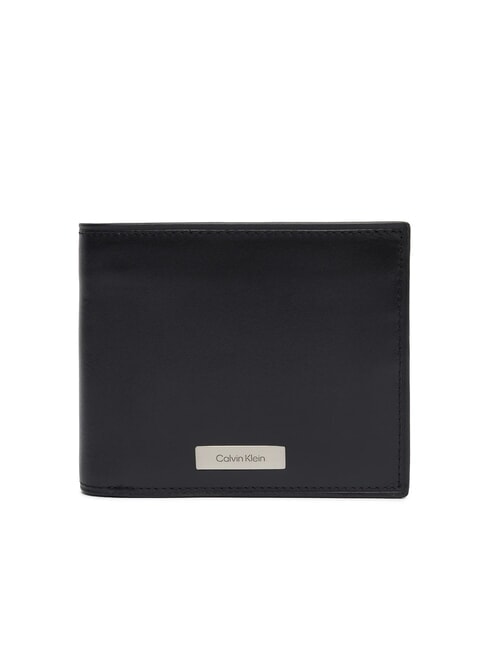 CALVIN KLEIN CK PLAQUE Cartera de cuero En negro - Carteras Hombre