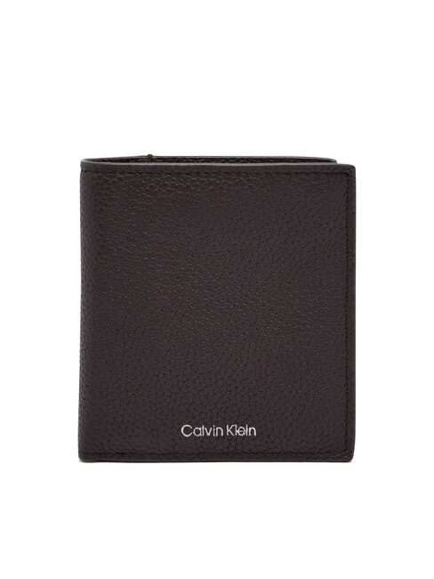 CALVIN KLEIN FOIL EMBOSS  Cartera de cuero vertical ck marrón oscuro - Carteras Hombre