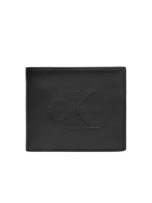 CALVIN KLEIN BOLD LOGO Cartera de cuero En negro - Carteras Hombre